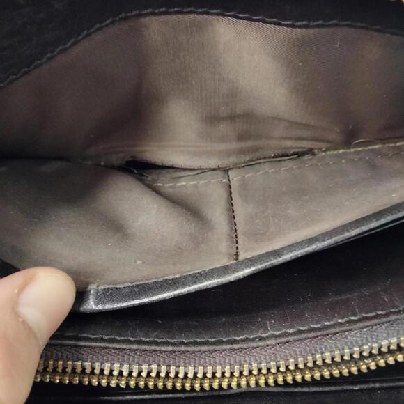 Tory Burch Robinson Black Patent Leather Zip Around Continental Wallet - Picture 9 of 9